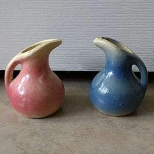1930's clay bud vases